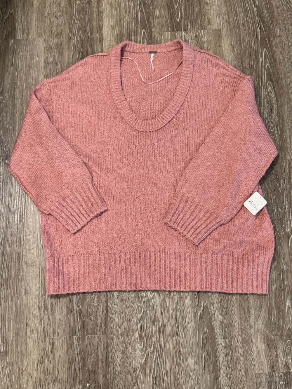 Free People Slouchy Oversized Brookside Sweater NWT! Size S, Alpine Rose Pink